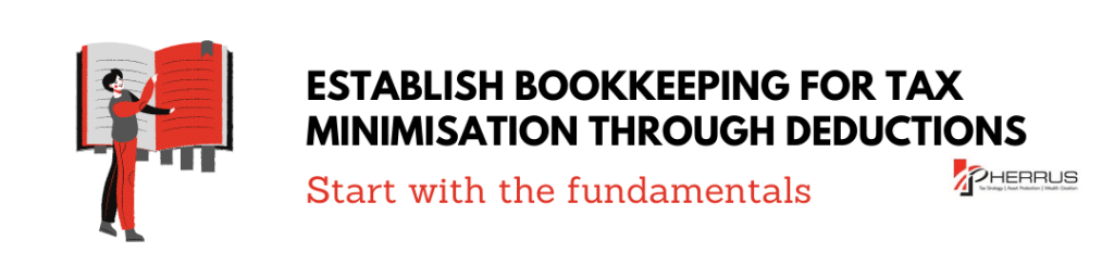 establish bookkeeping for tax minimisation through deductions header