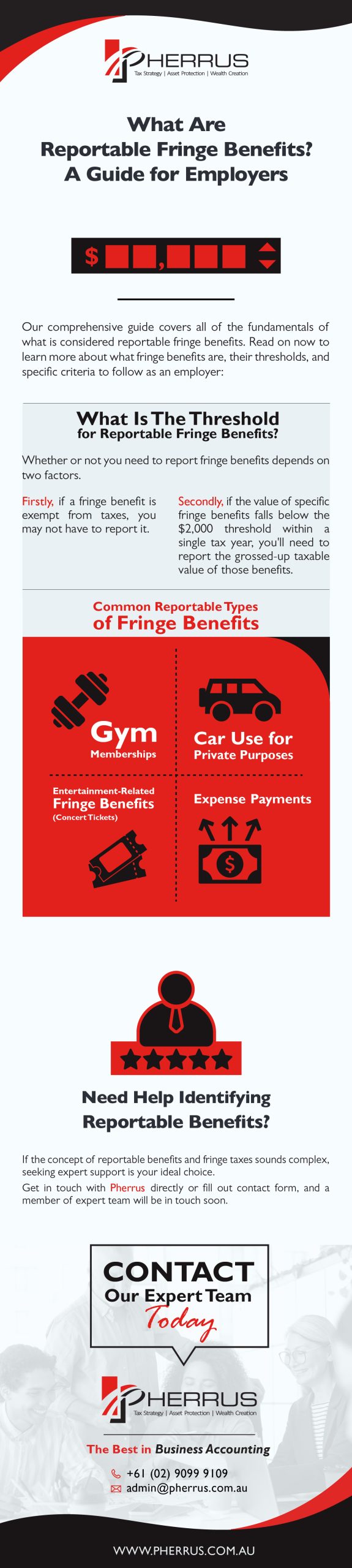 What Are Reportable Fringe Benefits - A Guide for Employers Infographic