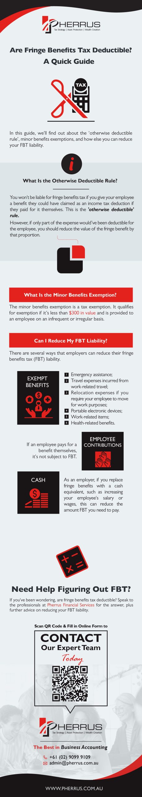 Are Fringe Benefits Tax Deductible - A Quick Guide Infographic