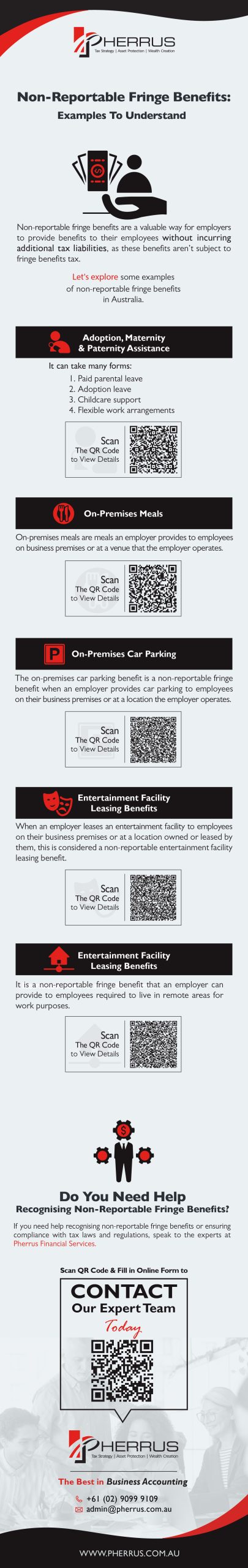 Non-Reportable Fringe Benefits - Examples To Understand Infographic