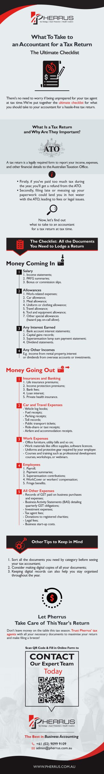 What to Take to an Accountant for a Tax Return - The Ultimate Checklist - Infographic